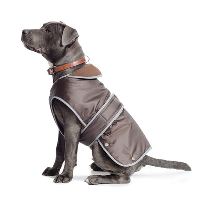 Ancol Stormguard Fleece Lined Coat & Chest Protector Choco Large